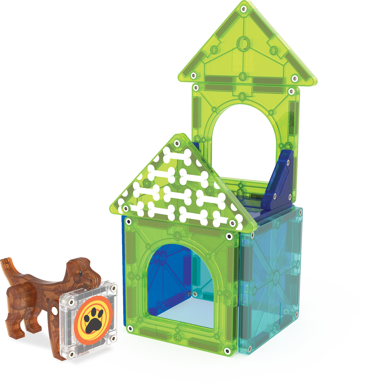 MAGNA-TILES Dog House 13-Piece Set (252013DH) — dog house build