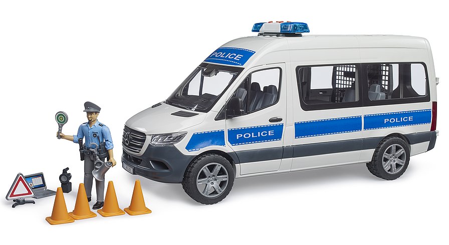 Bruder Mercedes-Benz Sprinter Police Emergency Vehicle with Light & Sound (02683) — view 4
