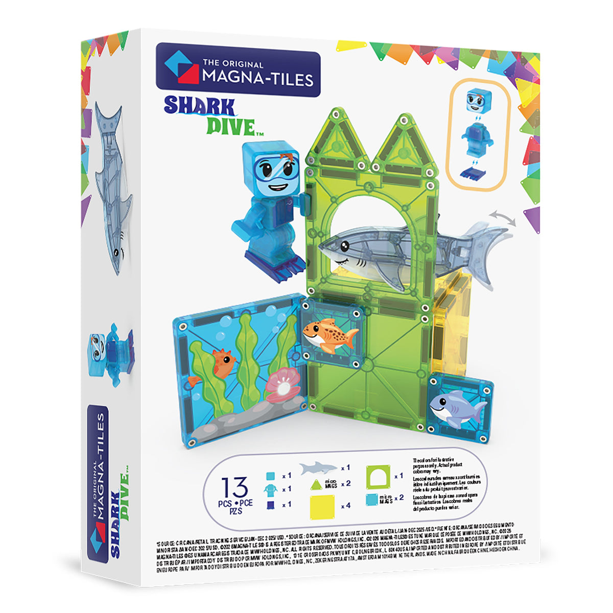 MAGNA-TILES Shark Dive package back