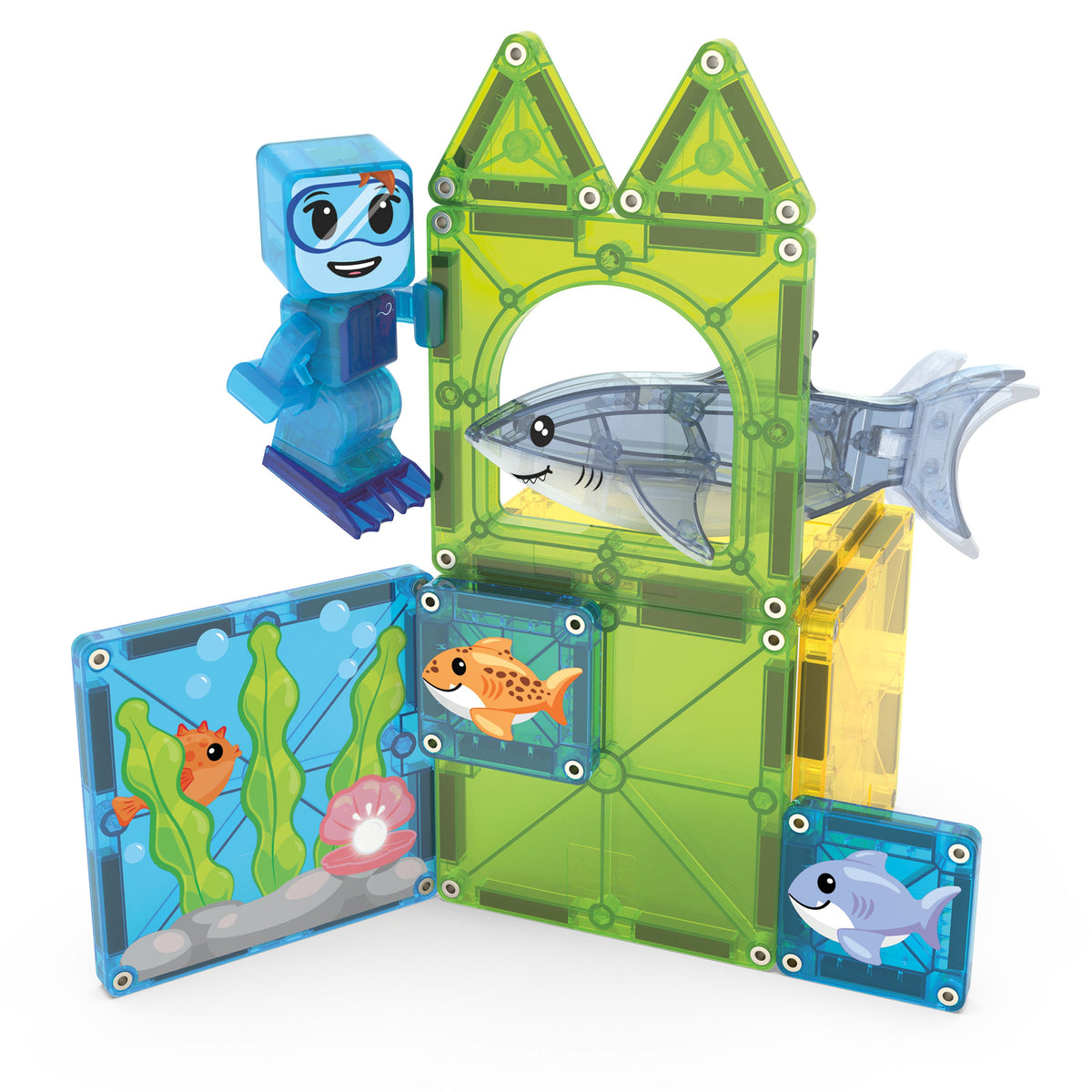 MAGNA-TILES Shark Dive build