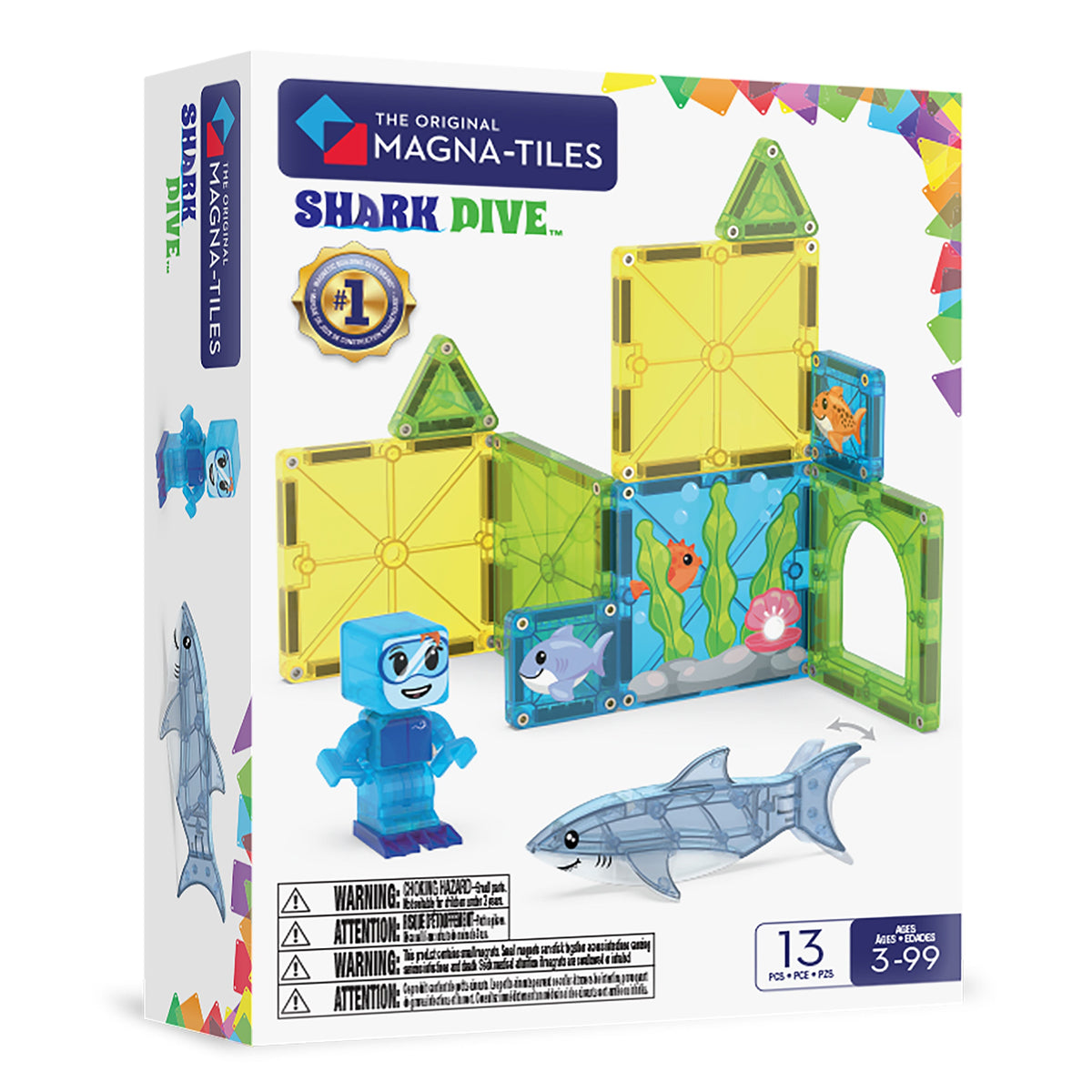 MAGNA-TILES Shark Dive 13 Piece Set package front