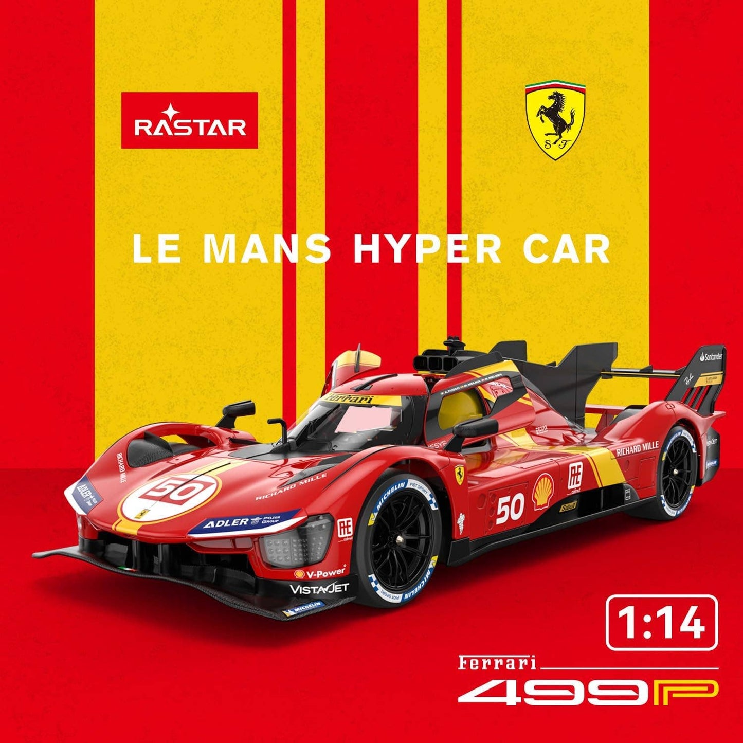 1:14 Scale RC Ferrari 499P Le Mans Remote Control Hyper Car