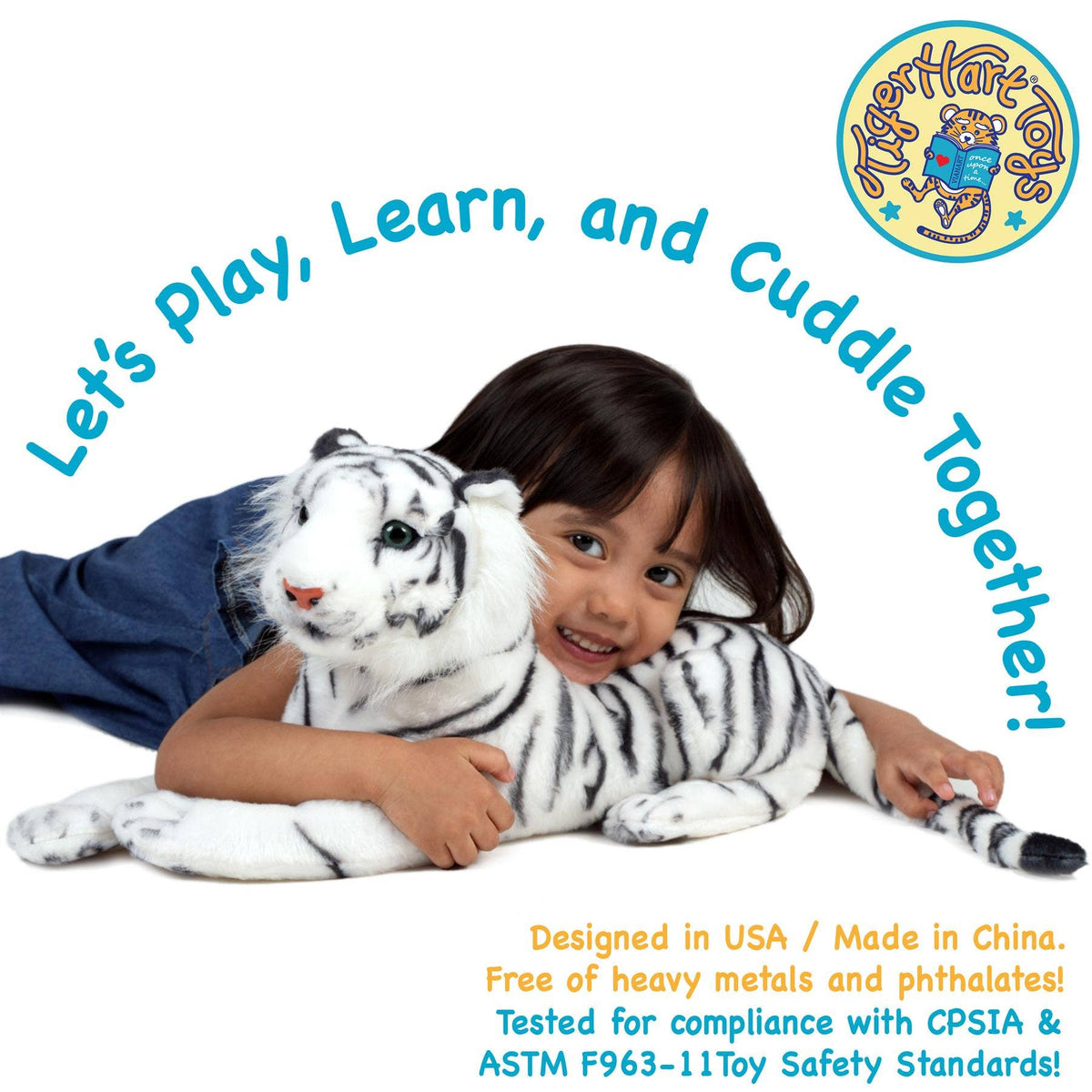 TigerHart Saphed the White Tiger 17-inch plush