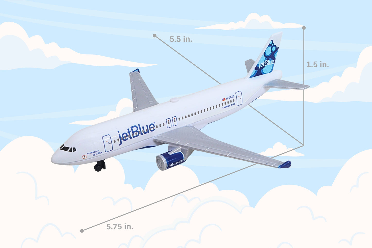 RT1224 JETBLUE Airways Single Plane by Daron Toys