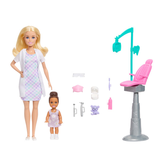 Barbie Careers Dentist Playset with 2 Dolls (JMK14)