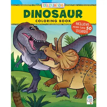 Totally Awesome Dinosaur Coloring Book with Stickers