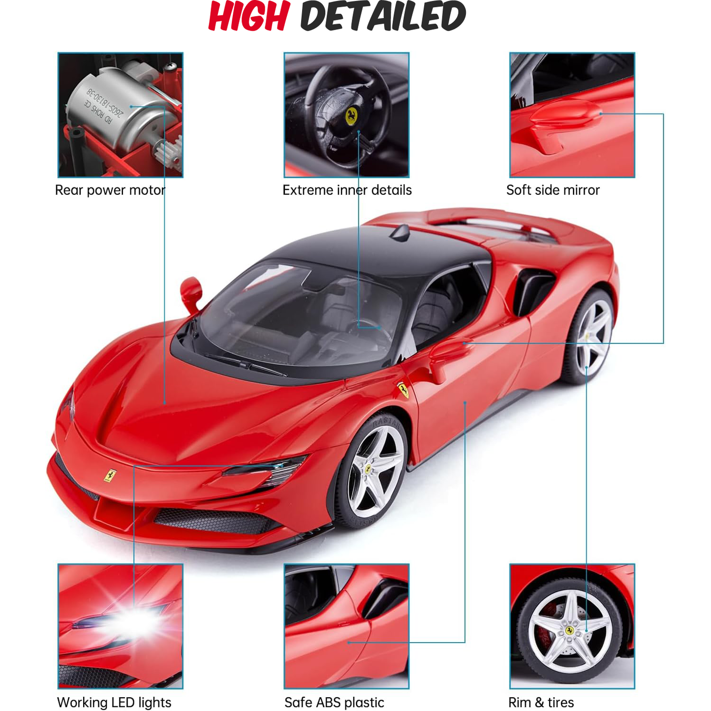 1:14 RC Ferrari SF90 Stradale Remote Control Sports Car