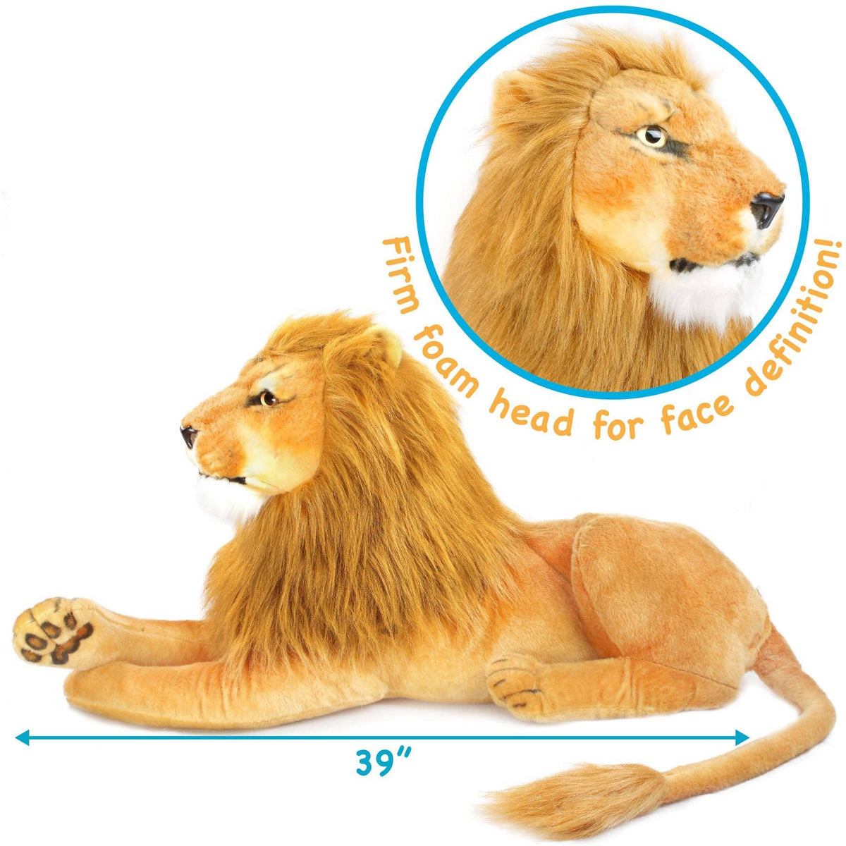TigerHart Lasodo the Lion 39-inch plush