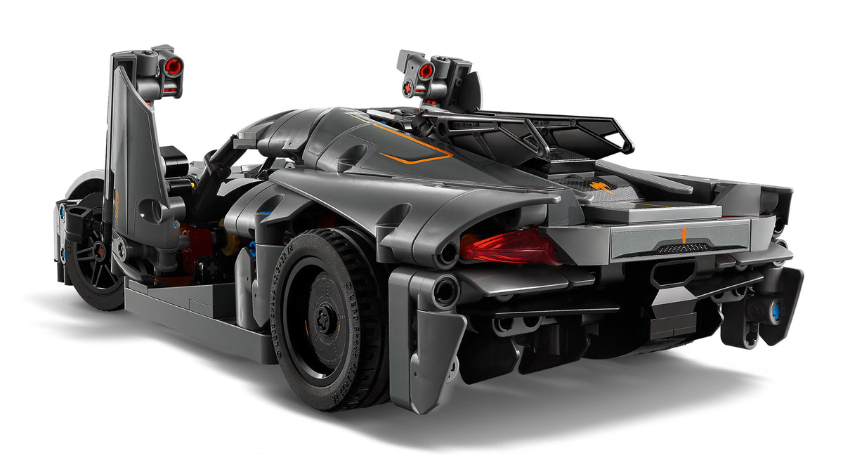 LEGO Technic Koenigsegg Jesko Absolut Grey Hypercar (42173) detail view