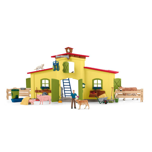 Schleich Farm World Large Farm with Animals and Accessories Playset (42605)