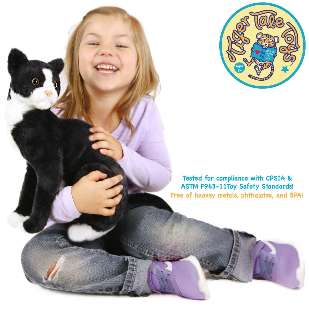 TigerHart Tate the Tuxedo Cat 14-inch plush