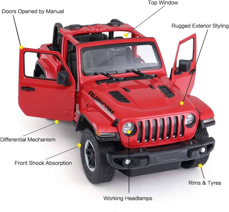 1:14 Scale RC Jeep Wranger JL Remote Control Off-Road Car