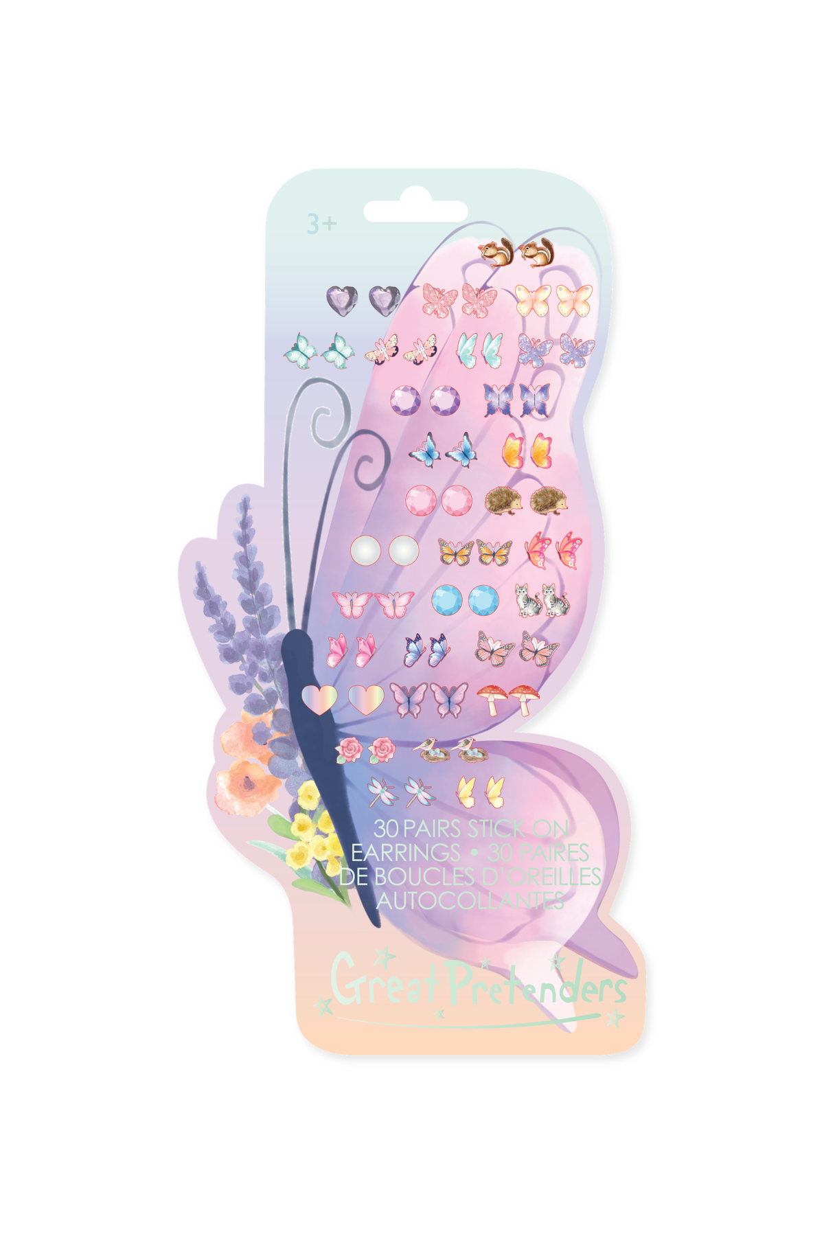 Great Pretenders Butterfly Sticker Earrings, 30 pairs (87521)