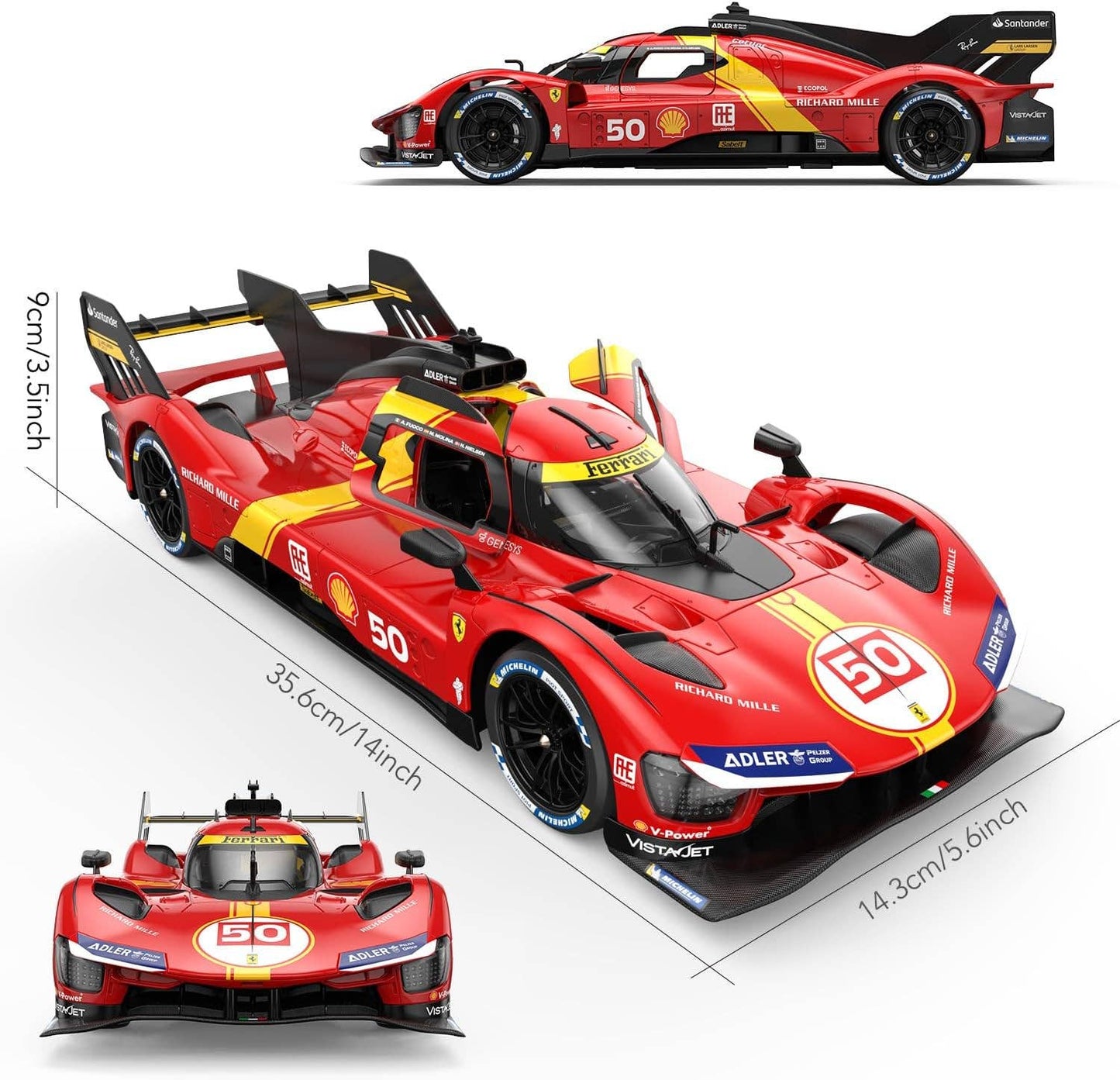 1:14 Scale RC Ferrari 499P Le Mans Remote Control Hyper Car