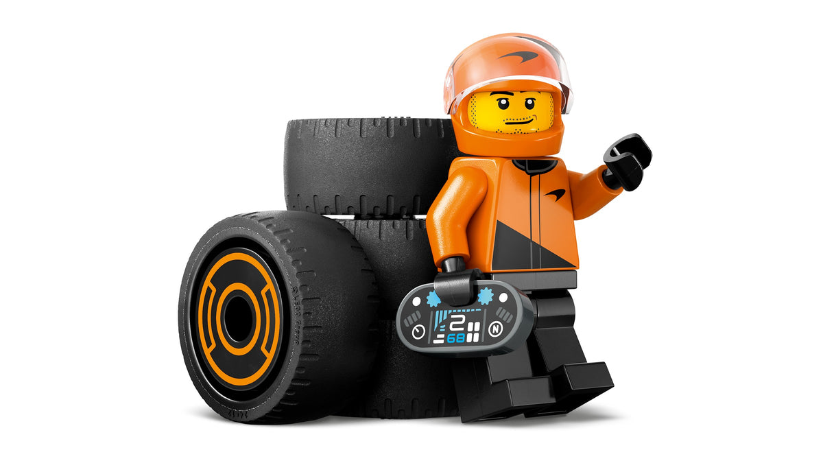 LEGO City F1 Driver with McLaren Race Car (60442) detail view
