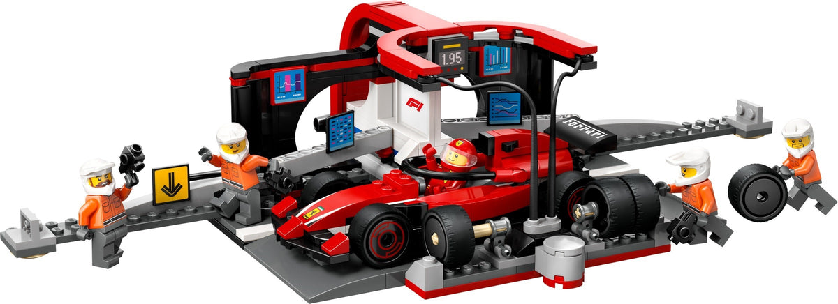 LEGO City F1 Pit Stop & Pit Crew with Ferrari Car (60443)