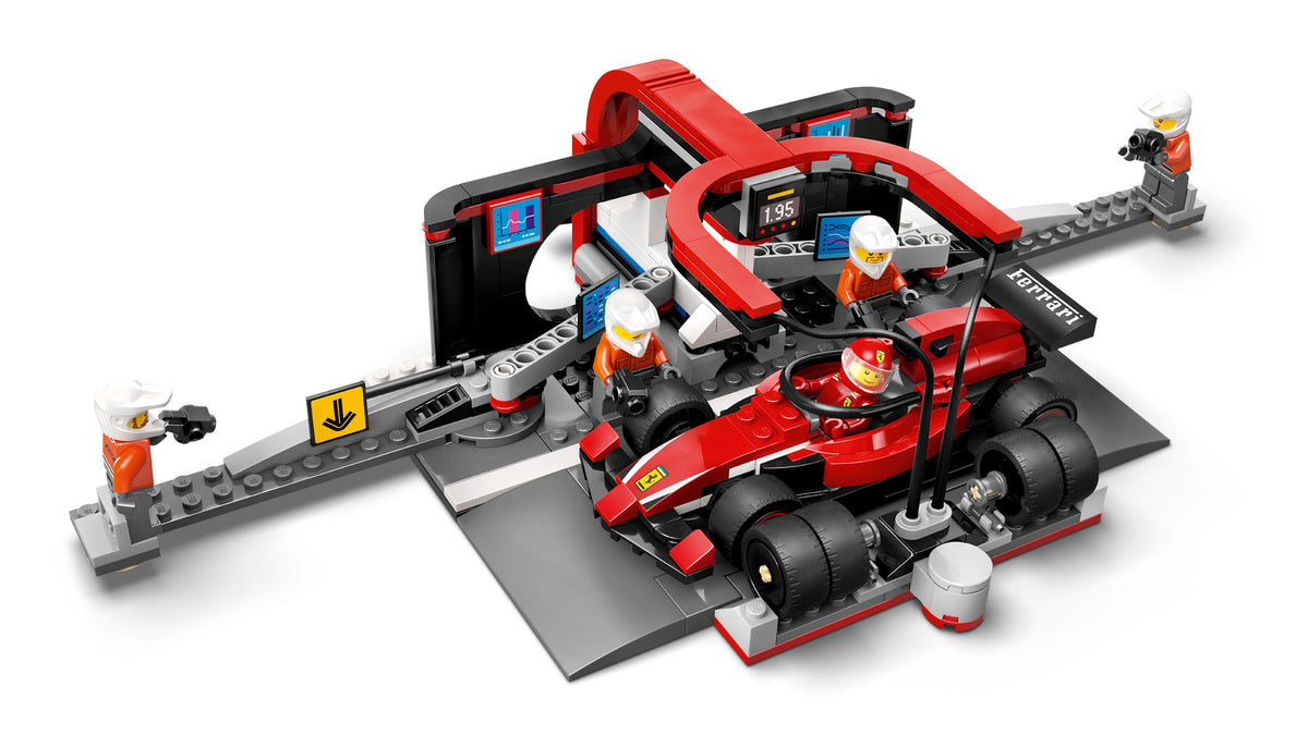 LEGO City F1 Pit Stop & Pit Crew with Ferrari Car (60443) detail view