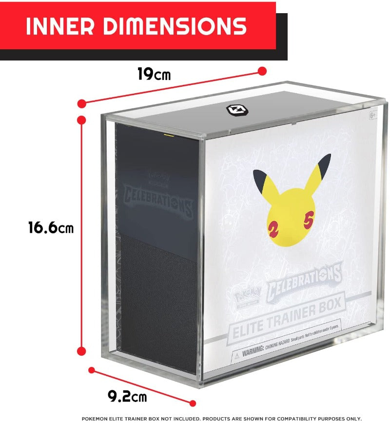 EVORETRO acrylic ETB display case with sliding lid