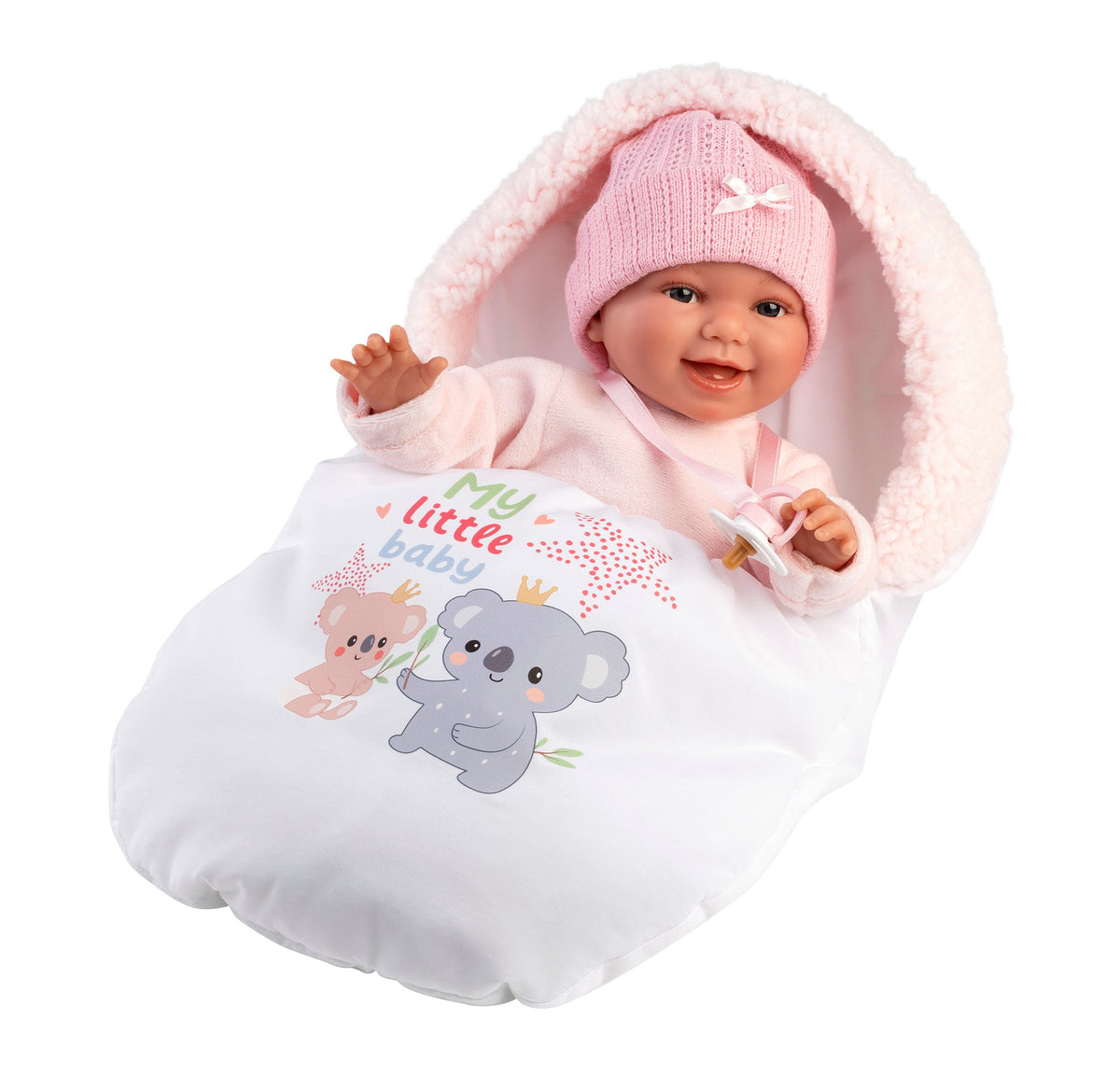 Llorens Willa 15" Soft Body Newborn Doll with Sleeping Bag (LL63806) — in sleeping bag