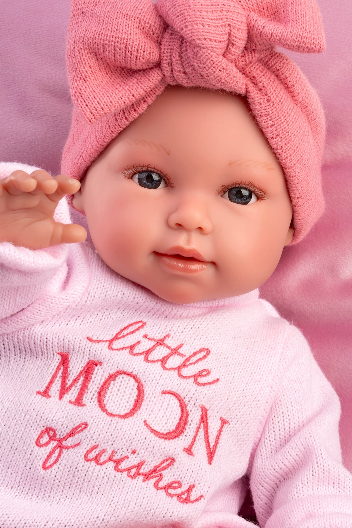 Llorens Carmen 15" Soft Body Newborn Doll with Cushion (LL63808) — close-up