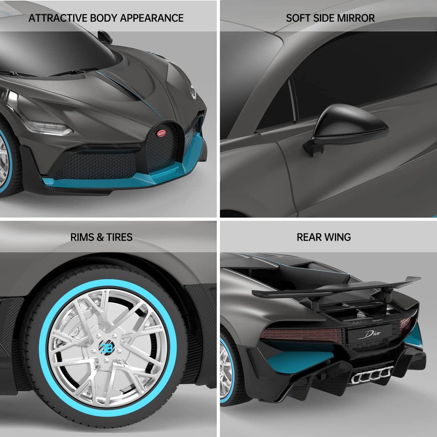 1:24 Scale RC Bugatti Divo Remote Control Sports Car