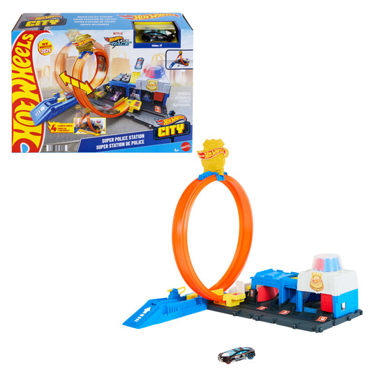 Hot Wheels City Super Police Station Playset (JBM71)