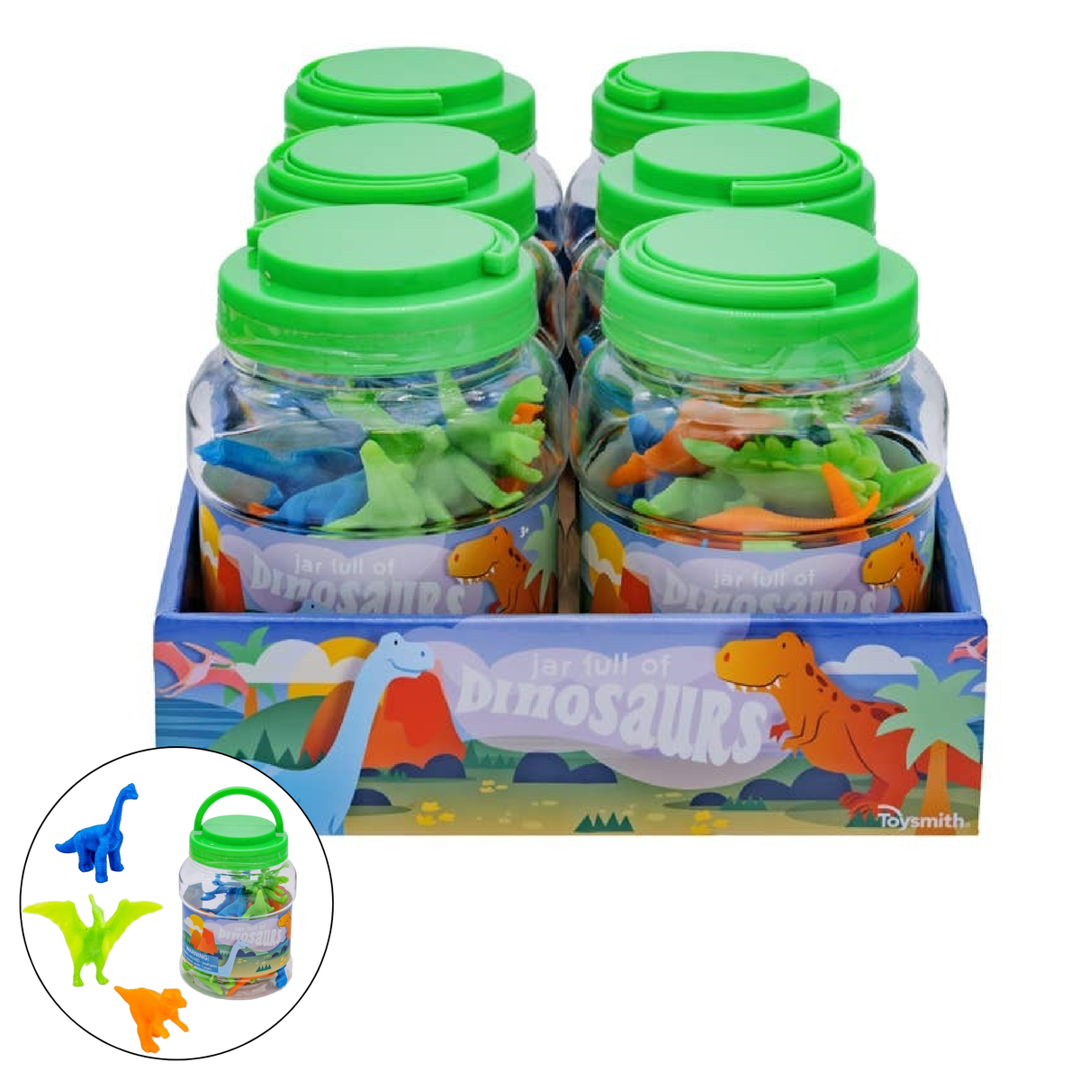 Toysmith Jar Full of Dinos display