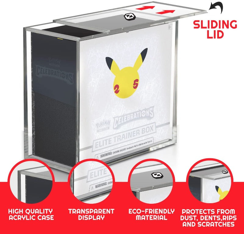 EVORETRO acrylic ETB display case with sliding lid