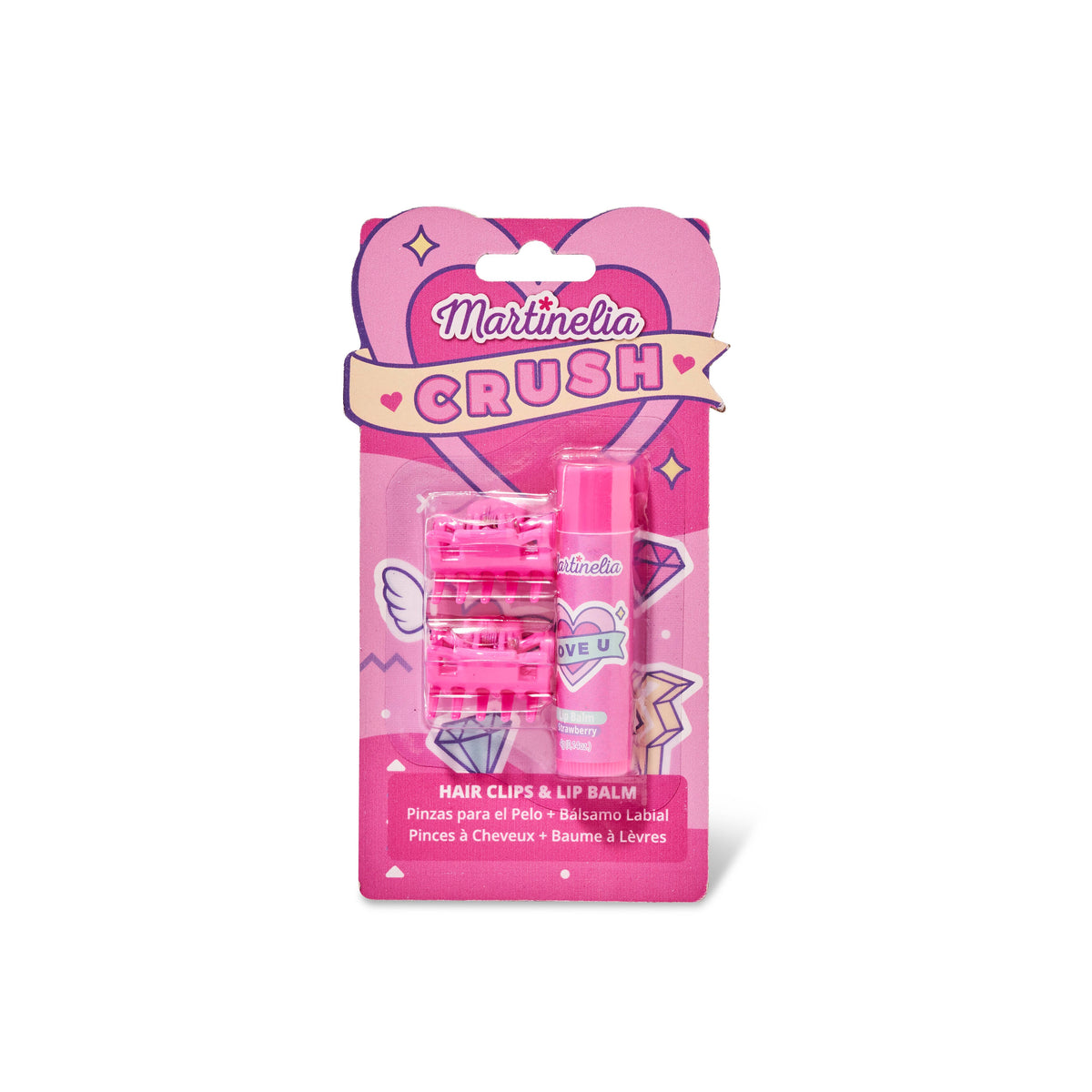 Martinelia Crush hair clips and lip balm set