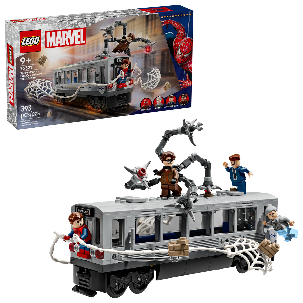 LEGO Marvel Spider-Man vs. Doc Ock Subway Train Scene (76321) box