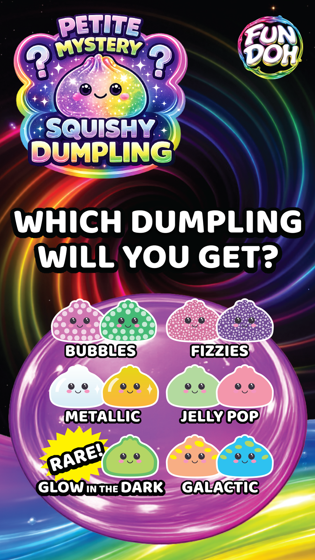 Fun Doh Squishy Mystery Mini Petite 2.5"