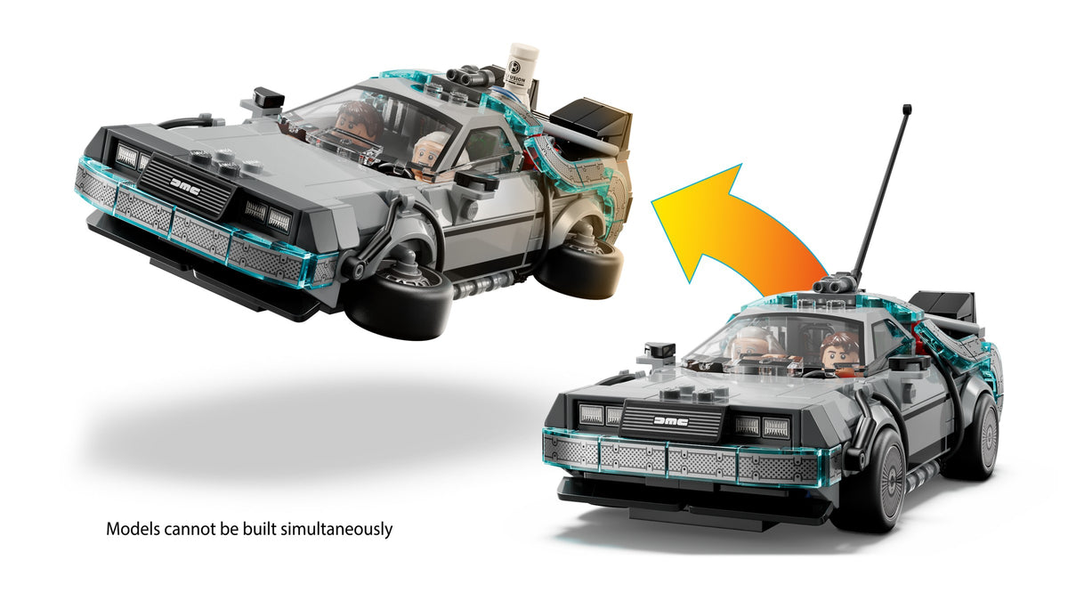 LEGO Speed Champions Time Machine from Back to the Future (77256) detail view
