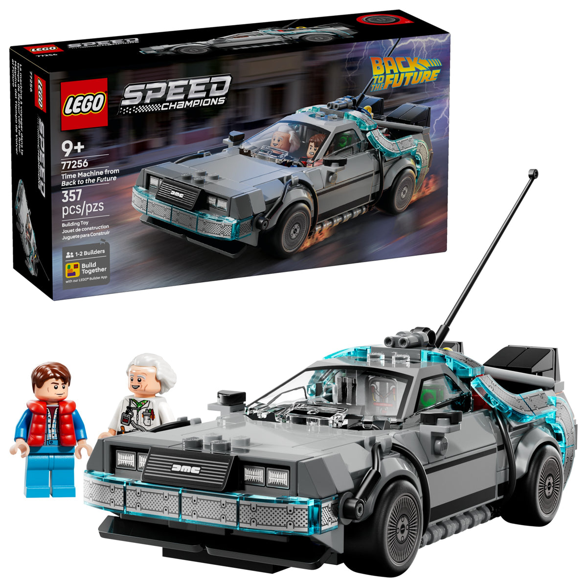 LEGO Speed Champions Time Machine from Back to the Future (77256) box