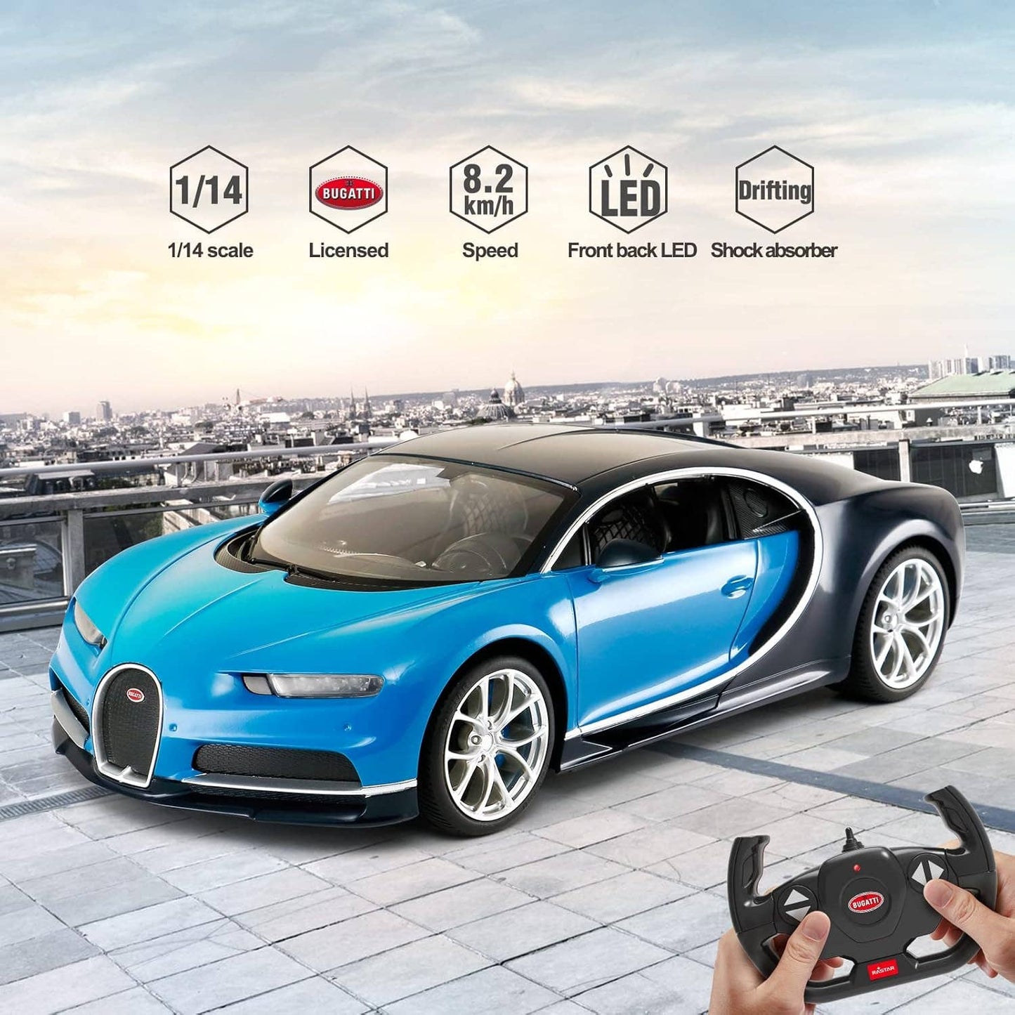 1:14 Scale RC Bugatti Chiron Remote Control Sports Car