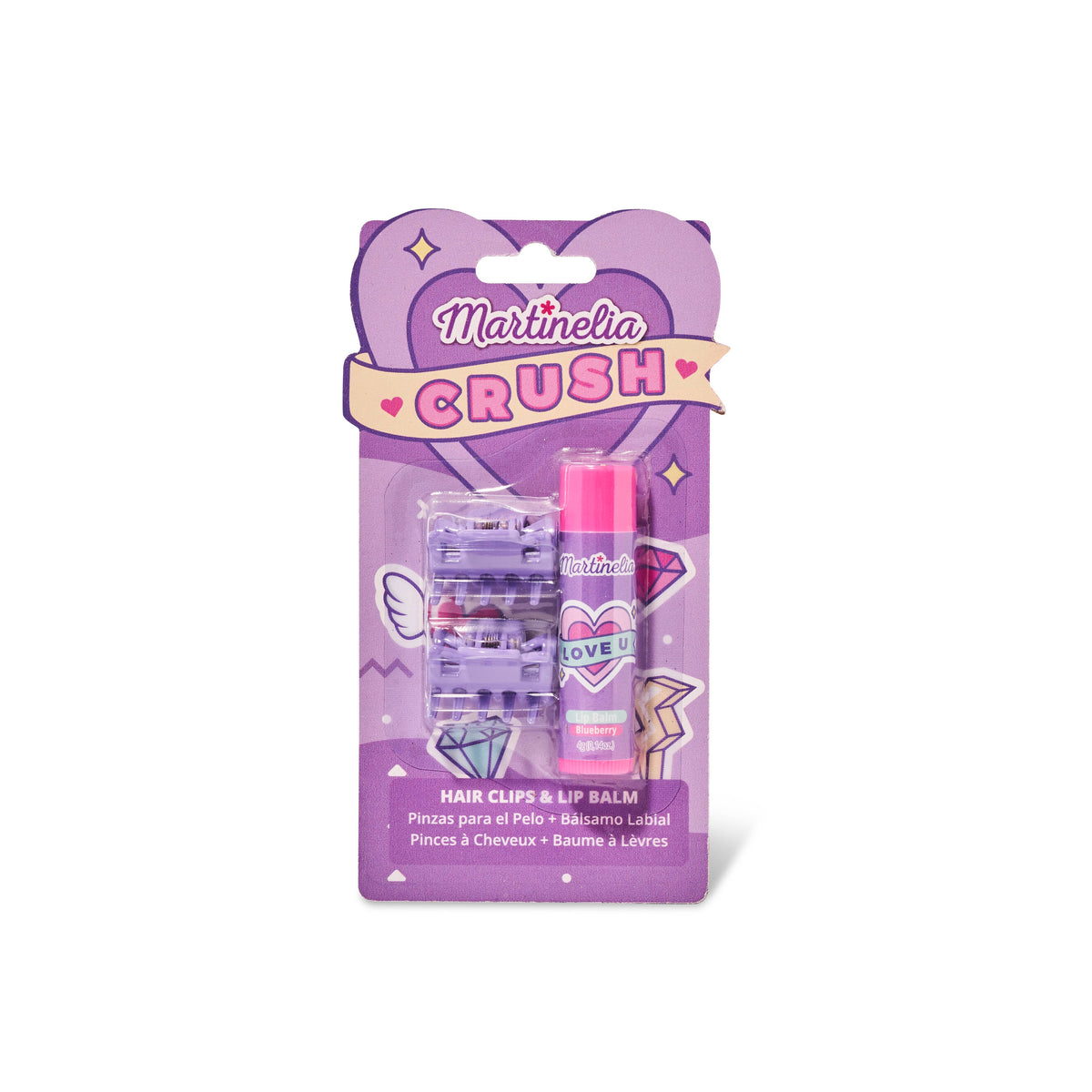 Martinelia Crush hair clips and lip balm set