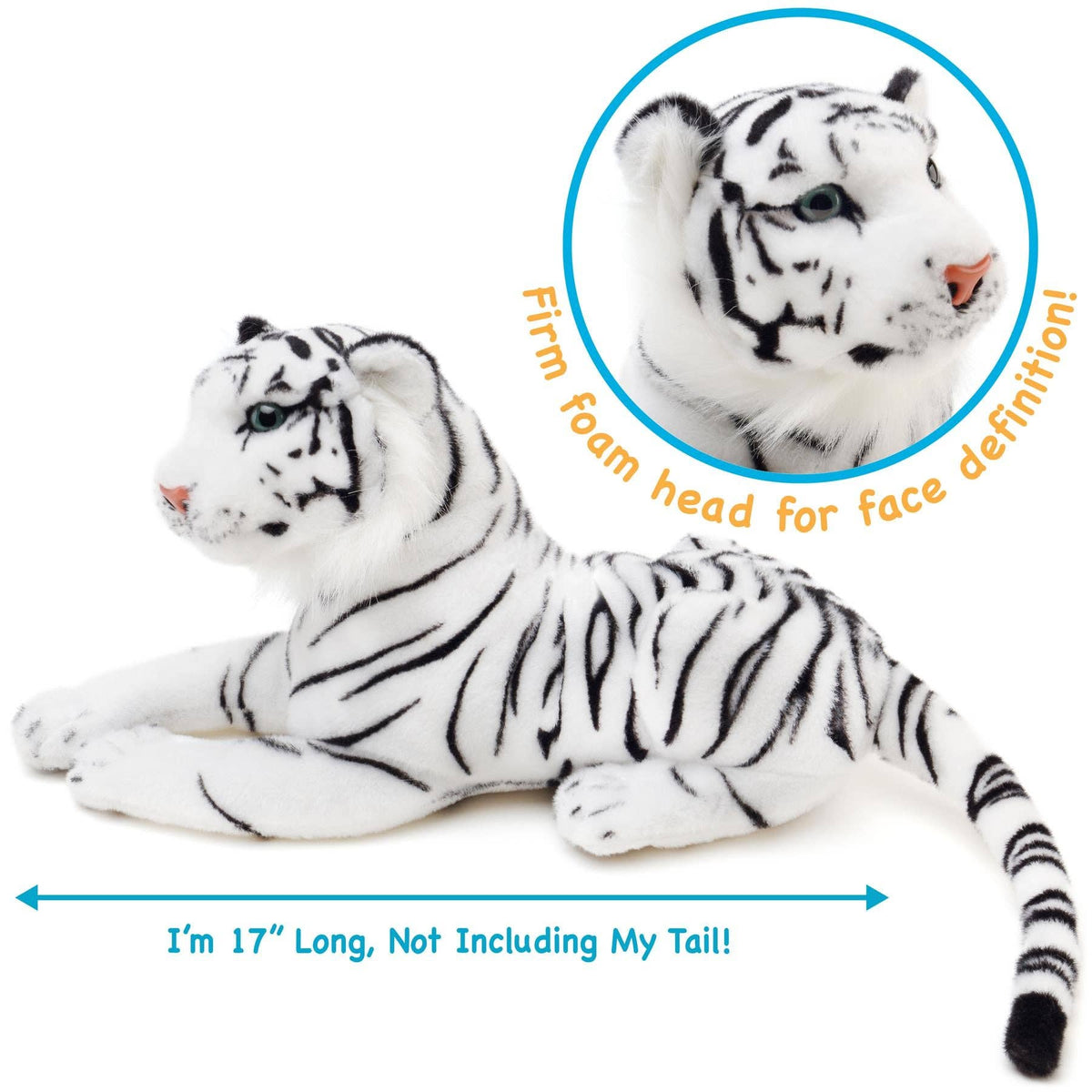 TigerHart Saphed the White Tiger 17-inch plush