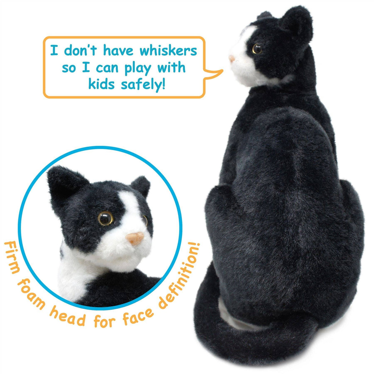 TigerHart Tate the Tuxedo Cat 14-inch plush