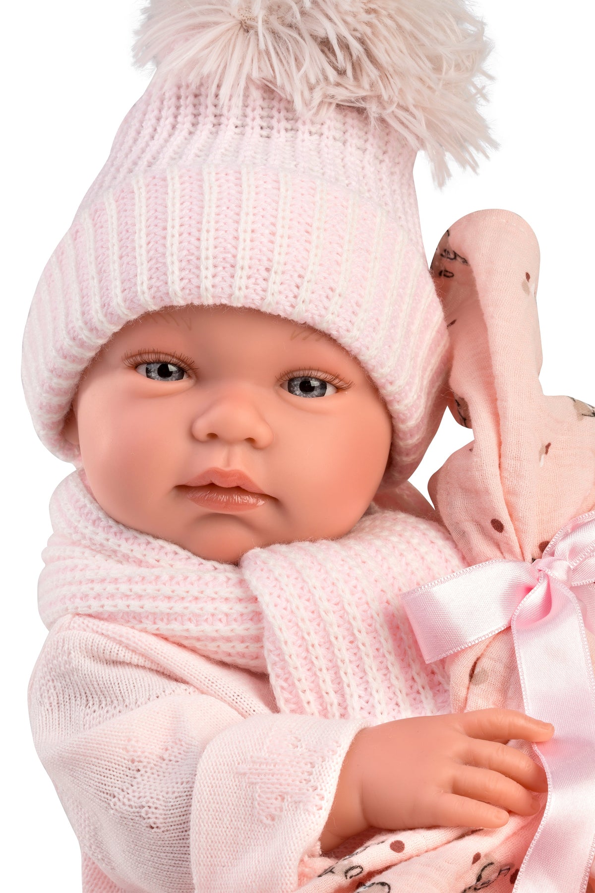 Llorens Jacqueline 16.9" Anatomically-Correct Newborn Doll with Blanket (LL84338) — close-up