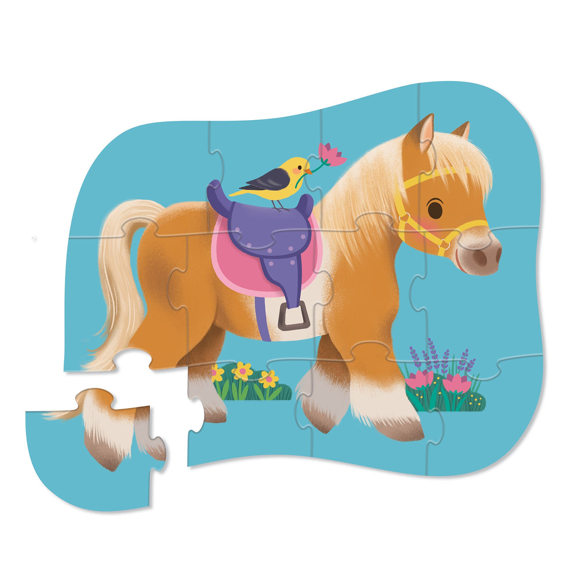 Crocodile Creek 12-Piece Mini Puzzle - Pony (41236) — finished puzzle