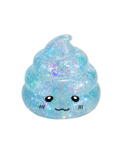 Glitter poop stress ball