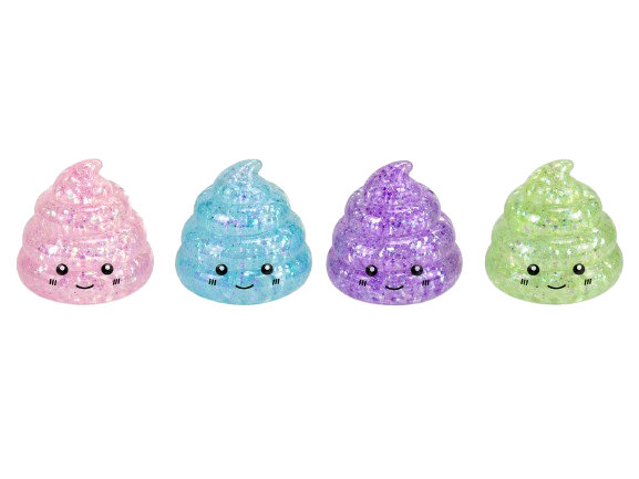 Glitter poop stress ball