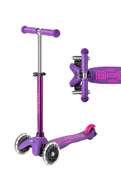 Micro Mini LED Scooter - Purple/Pink
