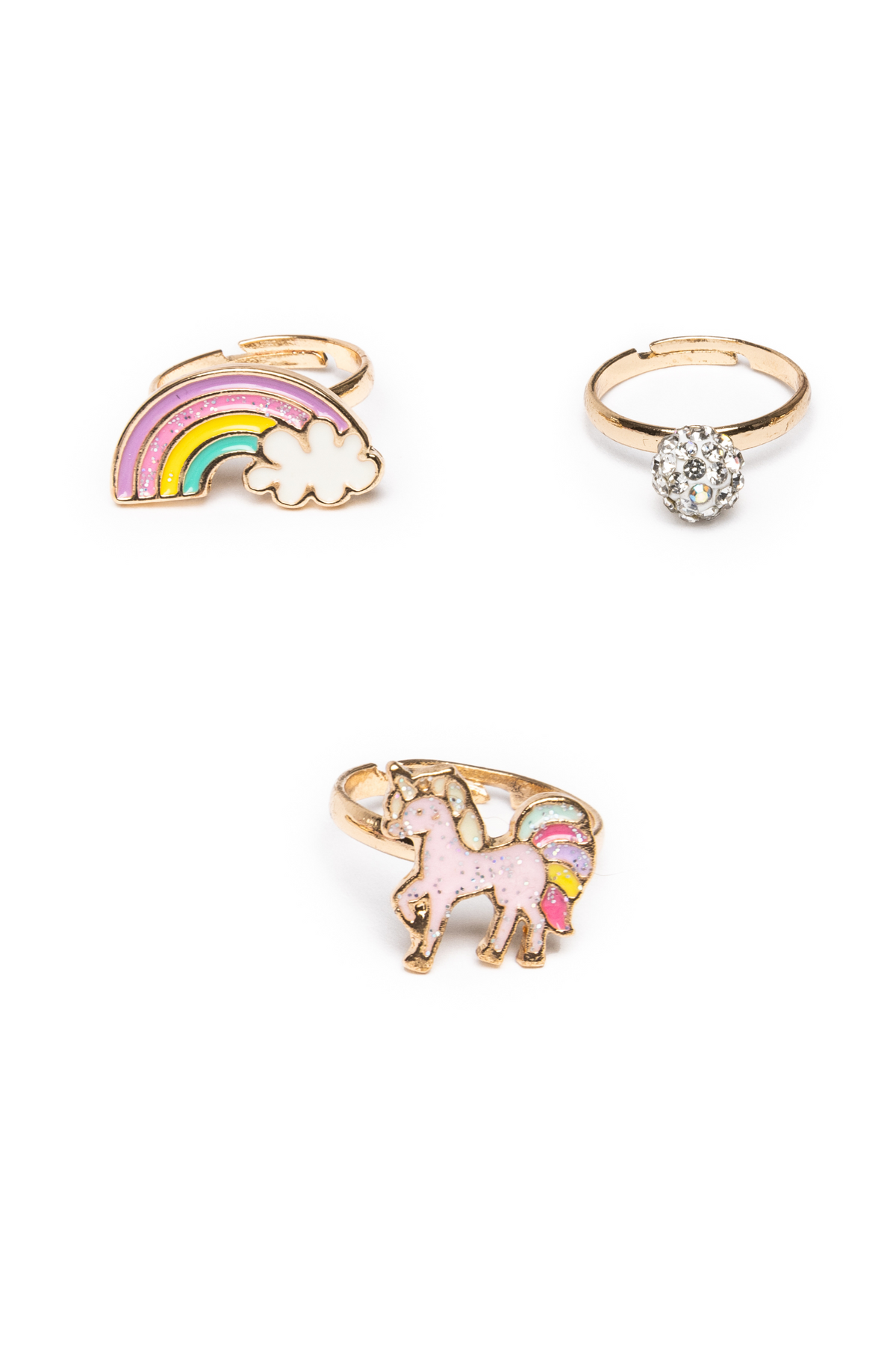 Great Pretenders Boutique Unicorn Rainbow Ring Set, 3pcs (90207)