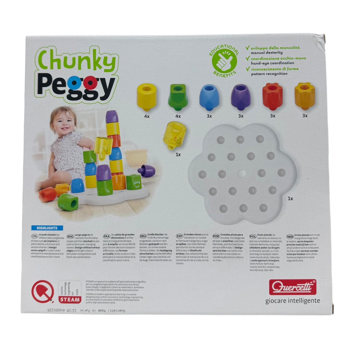 Quercetti Chunky Peggy 22pcs