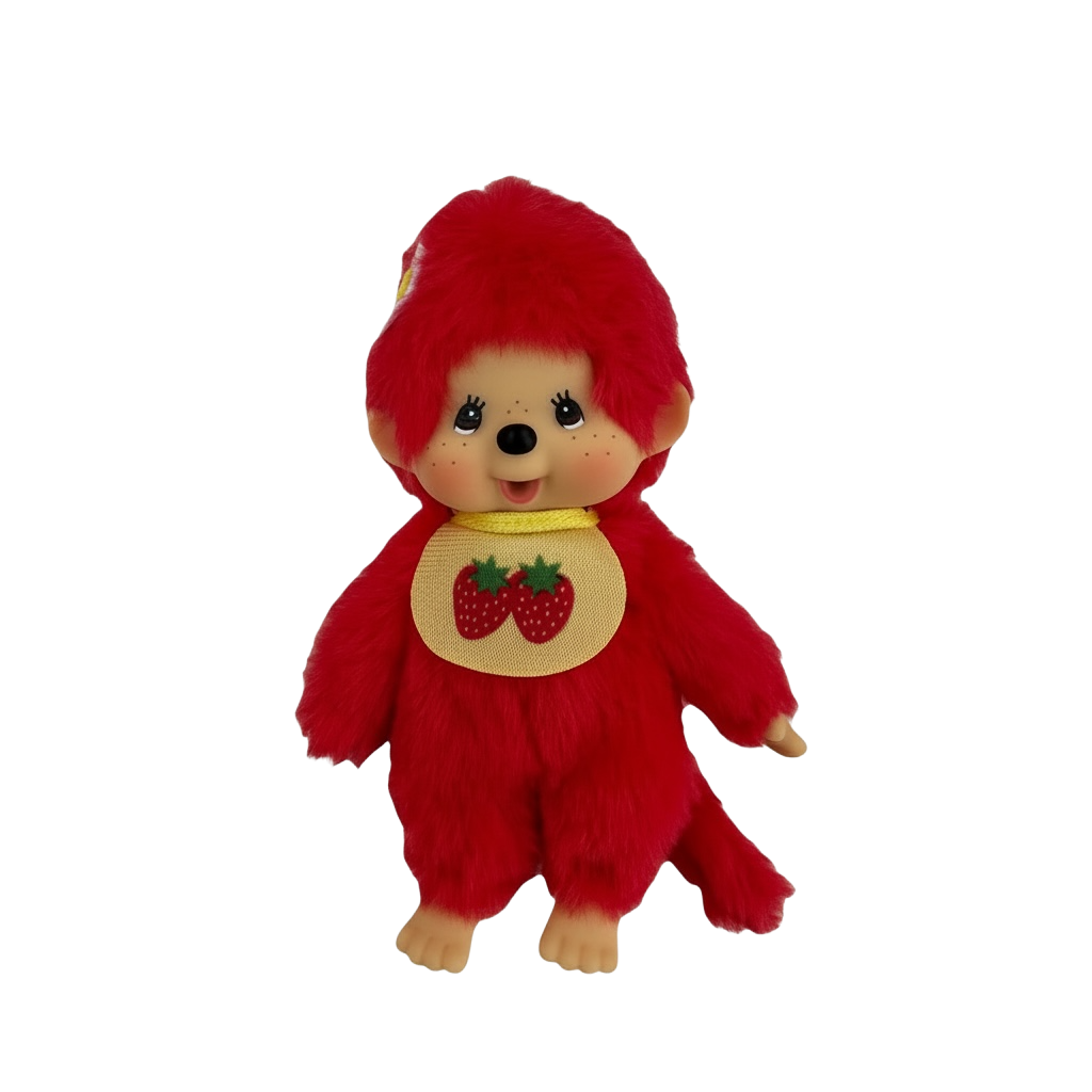Sekiguchi Monchhichi Fruit Color Strawberry Red Plush Doll