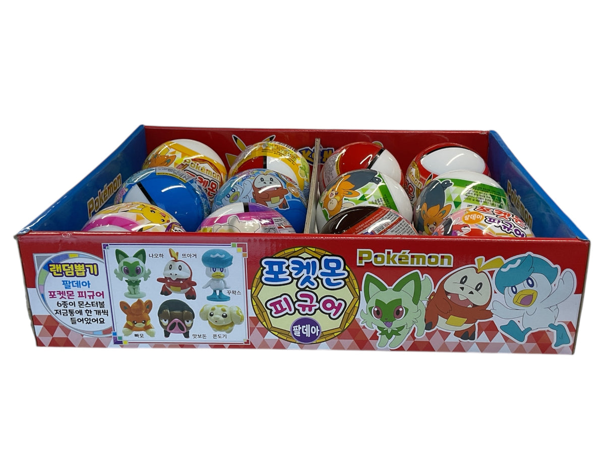 Pokémon Paldea Poké Ball coin bank with mystery figure, display box