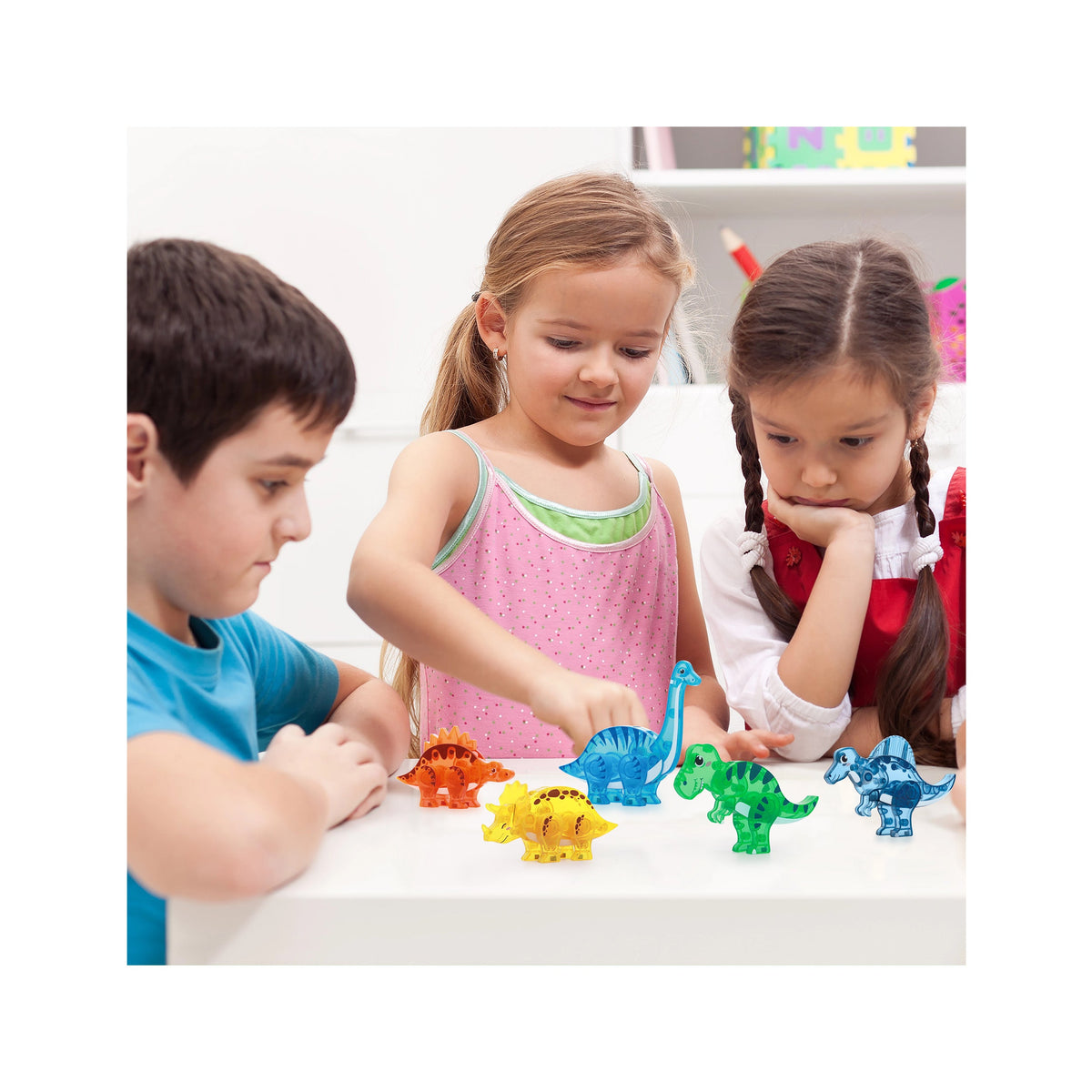 PicassoTiles mix and match dinosaurs - full set
