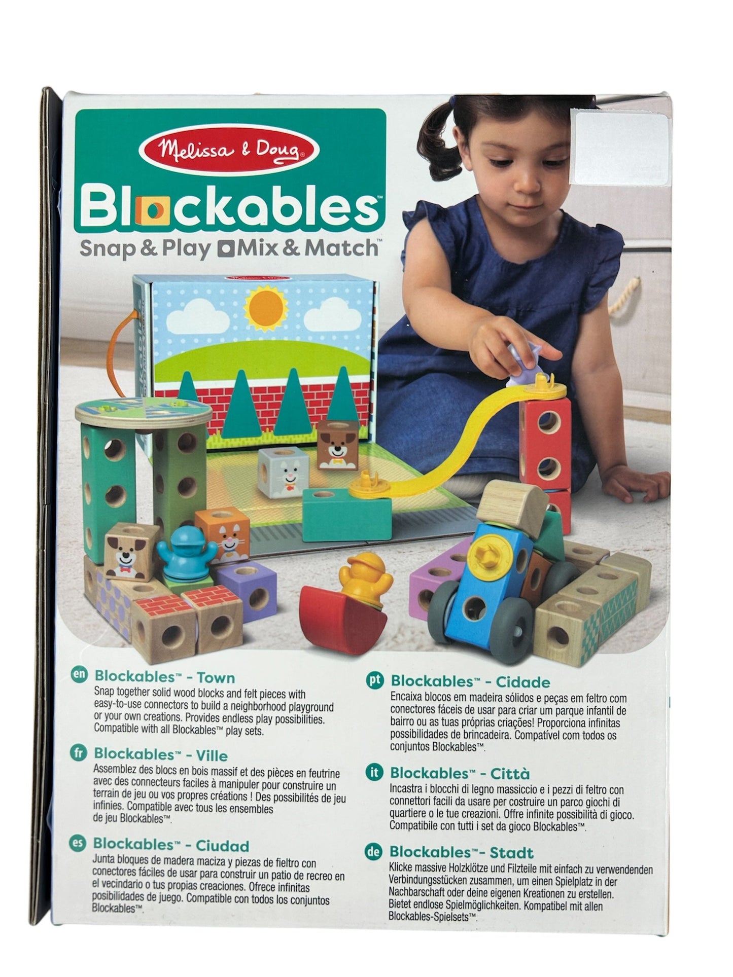 Melissa & Doug Blockables Town 73 Piece Play Set 50279 LJ51108