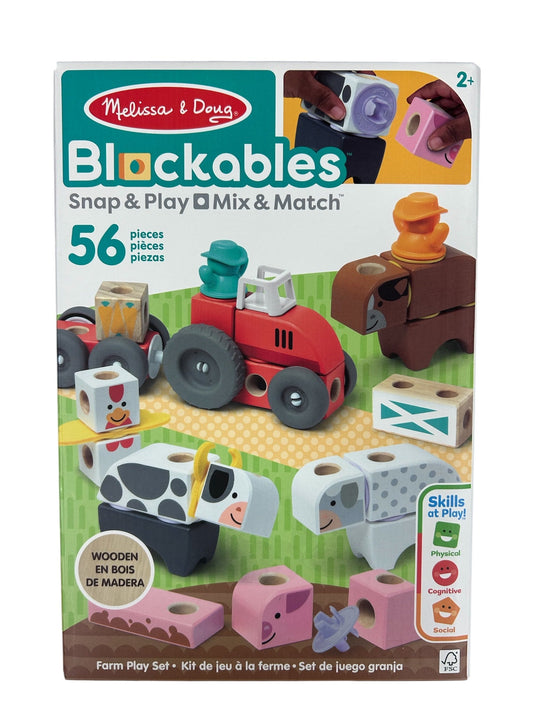 Melissa & Doug Blockables Farm 56 Piece Play Set 50278