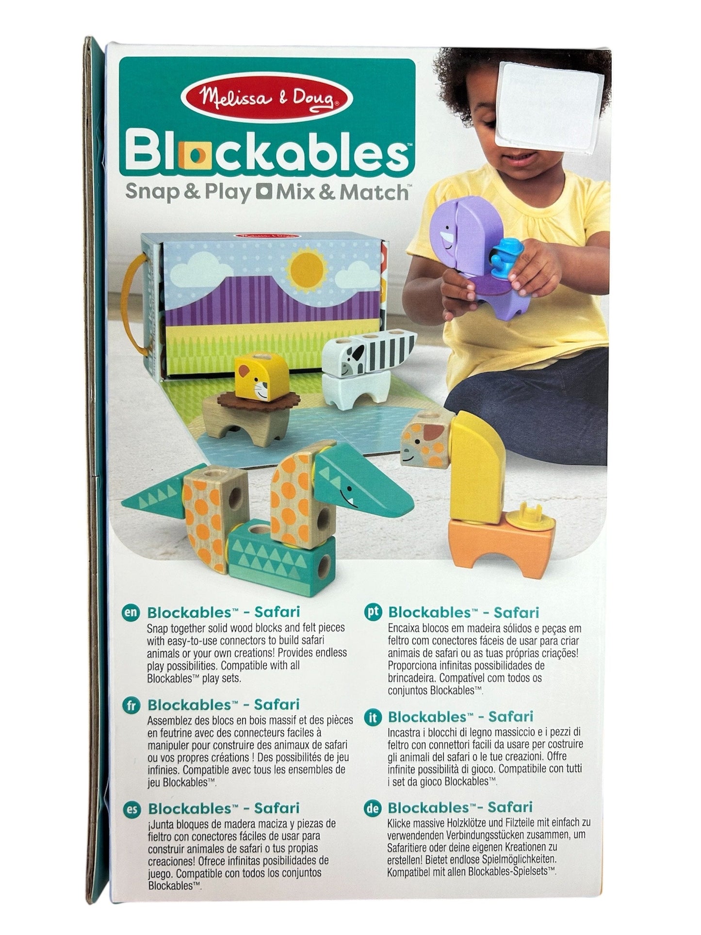 Melissa & Doug Blockables Safari 34 Piece Play Set 50171 LJ51105